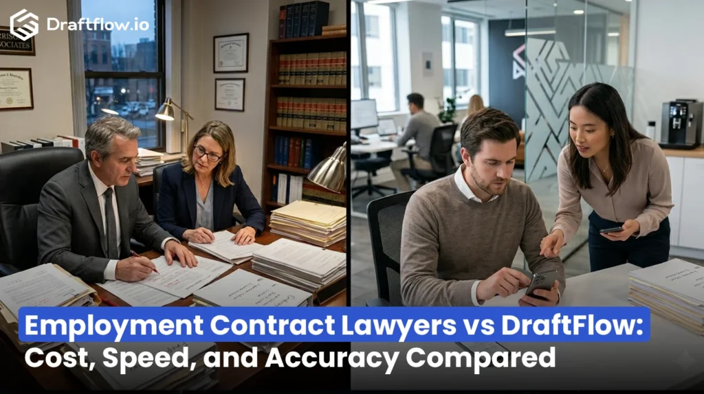 Employment Contract Lawyers vs DraftFlow: Cost, Speed, and Accuracy Compared!