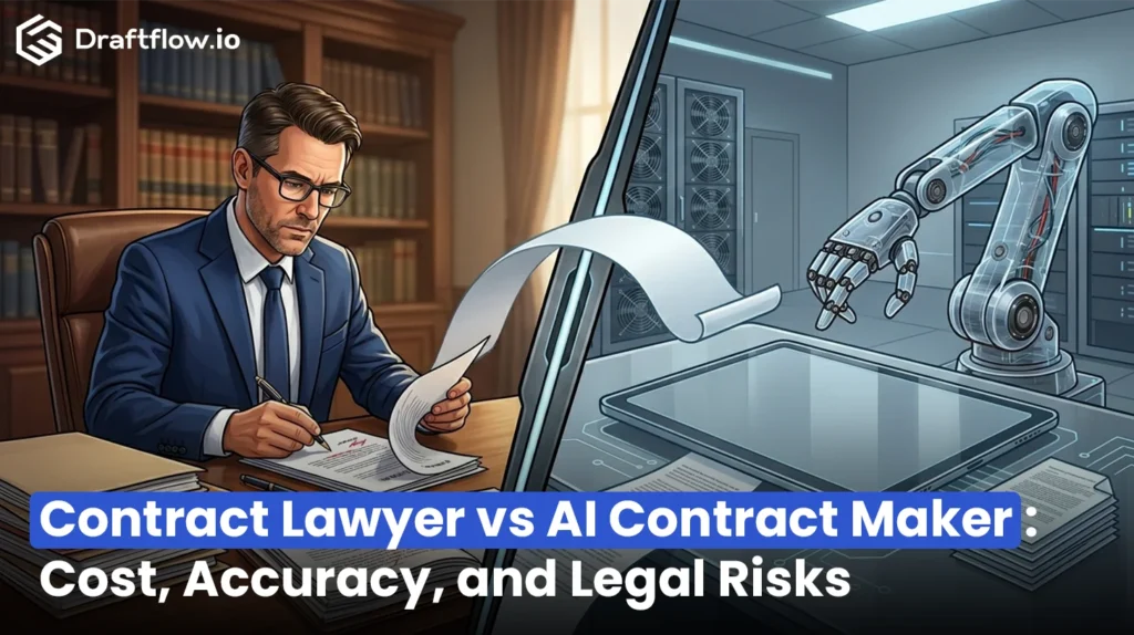 Contract Lawyer vs AI Contract Maker: Cost, Accuracy, and Legal Risks 2026